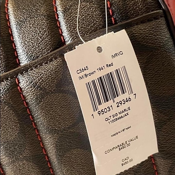 💰SOLD - C5645 - Coach Marlie Top Handle Satchel in Signature - Picture 8 of 12